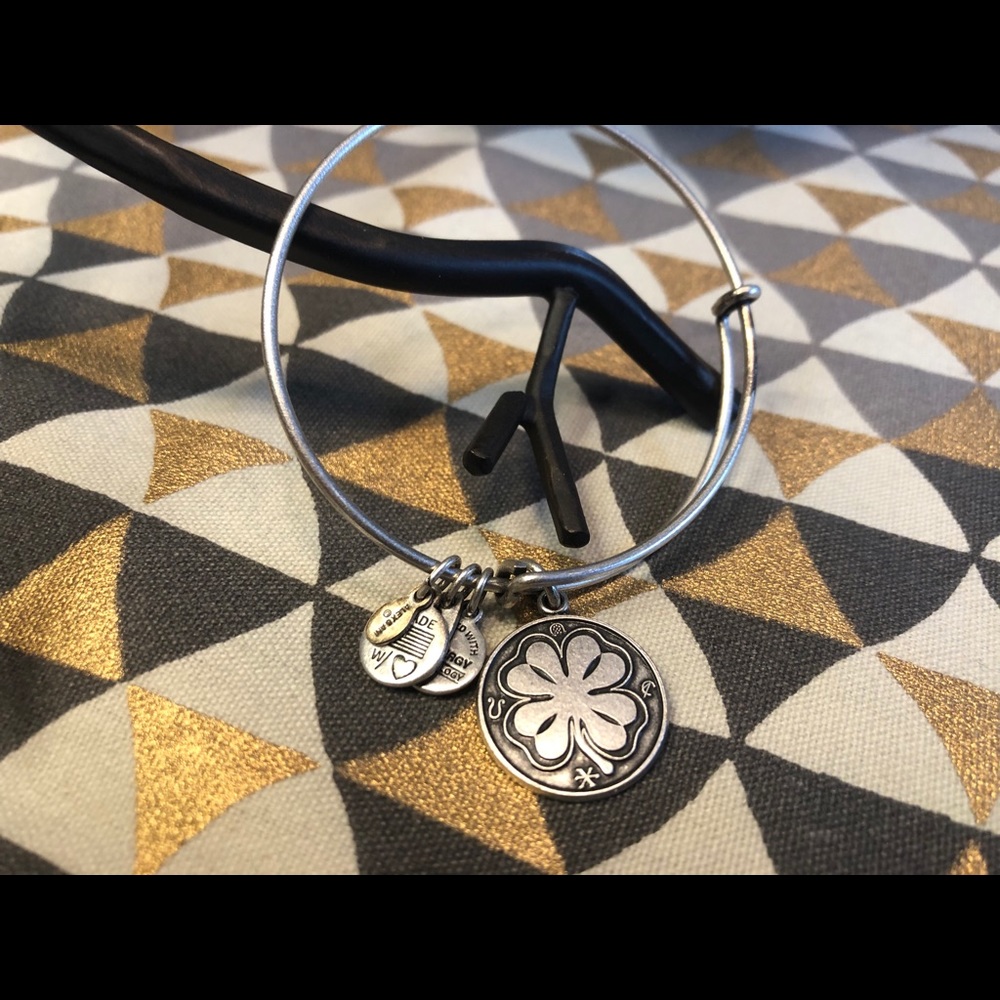 Alex and Ani Silver Four Leaf Clover Bracelet